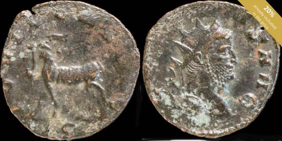 Ancient Coins - Gallienus Antoninianus - IOVI CONS AVG - 20 mm / 2.09 gr.