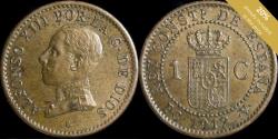 World Coins - 1912, 1 Centimo Alfonso XII (Estrella 2) - 15 mm / 1.04 gr.