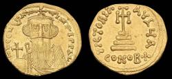 Ancient Coins - Constans II Gold Solidus - VICTORIA AVςЧ A, Constantinople - 20 mm / 4,47 gr