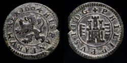Ancient Coins - 1604, 4 Maravedis Philips III, Segovia Mint - 20 mm / 2,88 gr.