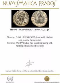 Ancient Coins - Helena - PAX PVBLICA - 14 mm / 1,22 gr.