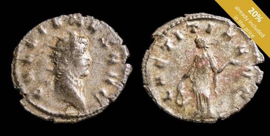 Ancient Coins - Gallienus Antoninianus - LAETITIA AVG - 21 mm / 2.18 gr.