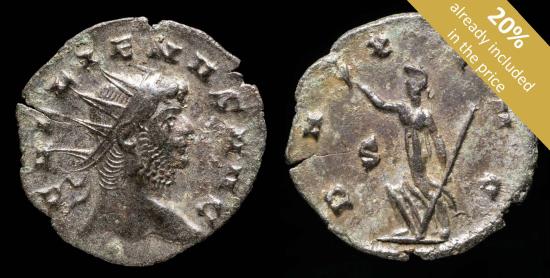 Ancient Coins - Gallienus Antoninianus - PAX AVG - 20 mm / 2.05 gr.
