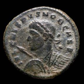 Ancient Coins - Crispus - BEATA TRANQVILITAS, Trier - 20 mm / 3.66 gr.