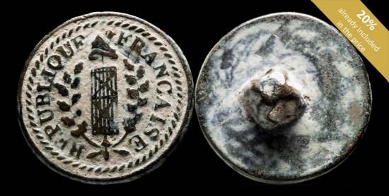 Ancient Coins - Button Republique Francaise, 1792 - 23 mm.