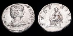 Ancient Coins - Julia Domna Denarius - PVDICITIA - 18 mm / 3,45 gr