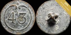 World Coins - Button 43 st line Infantry French army, Napoleonic wars - 22 mm.