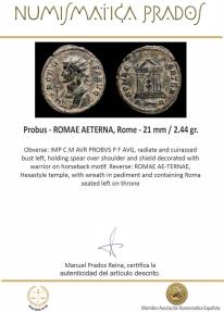 Ancient Coins - Probus - ROMAE AETERNA, Rome - 21 mm / 2.44 gr.