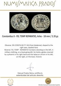 Ancient Coins - Constantius II - FEL TEMP REPARATIO, Arles - 18 mm / 2.35 gr.