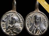 World Coins - Religious medal XVI-XVII centuries, San Pedro Pascual / Mater Terres - 24x16 mm.
