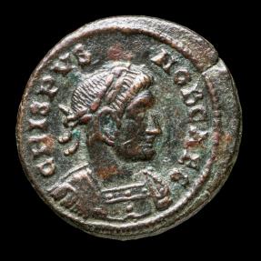 Ancient Coins - Crispus - BEATA TRANQVILITAS, Lyon - 19 mm / 2.53 gr.