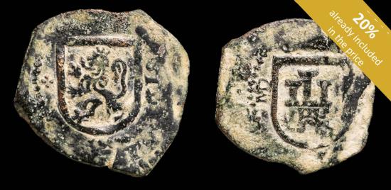 Ancient Coins - 1619, 8 Maravedis Philips IV, Madrid Mint - 23 mm / 4.35 gr.