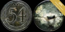 World Coins - Button Military French, Regiment 54, Napoleonic Wars - 23 mm.