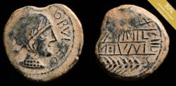 Ancient Coins - Ancient Hispania - Obulco, Porcuna (Jaen) Ae As - 28 mm / 12.82 gr.