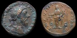 Ancient Coins - Marcus Aurelius Dupondius - IMP VIIII COS III P P - 25 mm / 15,21 gr.