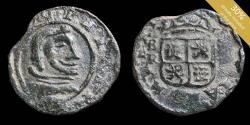 World Coins - 1661, 8 Maravedis Philip IV, Burgos Mint.(A Martillo) - 18 mm / 2,42 gr.