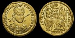Ancient Coins - Constantius II Gold Solidus - GLORIA REI PVBLICAE, Antiochia - 21 mm / 4,48 gr.