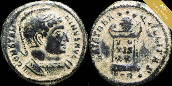 Ancient Coins - Constantine I - BEATA TRANQVILITAS, Trier - 19 mm / 2.58 gr.