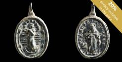 Ancient Coins - Religious Medal XVI-XVII centuries, S. Antonio / Inmaculada - 26x17 mm.