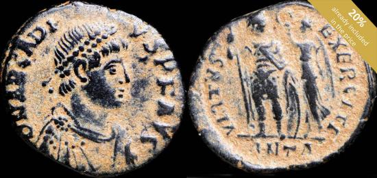 Ancient Coins - Arcadius - VIRTVS EXERCITI, Antiochia - 18 mm / 2.43 gr.