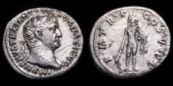 Ancient Coins - Trajan Denarius - P M TR P COS V P P (scarce) - 18 mm / 3,20 gr.
