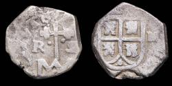 World Coins - 2 Silver Reales Macuquino (Spanish Cob) Charles II, Type Maria - 19 mm / 5,10 gr.