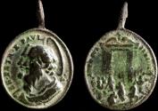 Ancient Coins - Religious medal Roman Jubilee 1700, 30x20mm.
