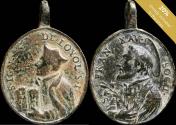 Ancient Coins - Medal XVI-XVII centuries, S. Ignacio Loyola/S. Francisco Javier - 38x27 mm.