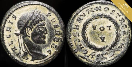 Ancient Coins - Crispus - CAESARVM NOSTRORVM VOT V, Siscia - 19 mm / 3.24 gr.