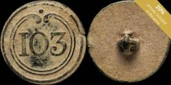 World Coins - Button 103 st line Infantry French army, Napoleonic wars - 25 mm.