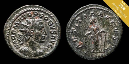 Ancient Coins - Probus Antoninianus - LAETITIA AVGVST, Lyon - 22 mm / 4.28 gr.