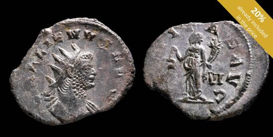 Ancient Coins - Gallienus Antoninianus - AEQVITAS AVG - 20 mm / 3.36 gr.