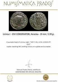 Ancient Coins - Licinius I - IOVI CONSERVATORI, Heraclea - 19 mm / 2.99 gr.