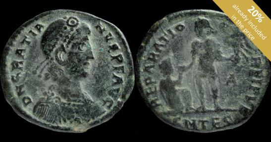 Ancient Coins - Gratian - REPARATIO REIPVB, Thessalonic - 24 mm / 5.10 gr.