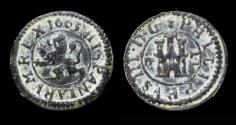 Ancient Coins - 1605, 2 Maravedis Philips III, Segovia Mint - 16 mm / 1,47 gr.