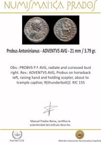 Ancient Coins - Probus Antoninianus - ADVENTVS AVG - 21 mm / 3.79 gr.