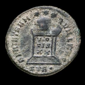 Ancient Coins - Crispus - BEATA TRANQVILITAS, Trier - 19 mm / 2.90 gr.