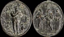 Ancient Coins - Religious medal , Beatification of Nicola da Forca Palena, 1771 - 30x26 mm.