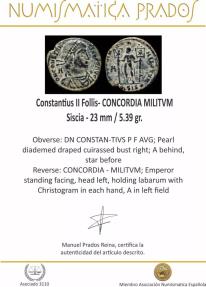 Ancient Coins - Constantius II - CONCORDIA MILITVM, Siscia - 23 mm / 5.39 gr.