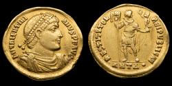 Ancient Coins - Valentinian I Gold Solidus - RESTITVTOR REI PVBLICAE - 21 mm / 4,36 gr.