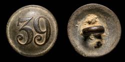 Ancient Coins - Button Military Spanish, Infantry Line, Regiment 39 (1846-1867) - 20 mm.
