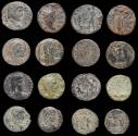 Ancient Coins - Roman Empire Lot of 8 coins minted between the 3rd and 4th centuries AD.