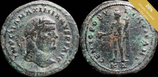 Ancient Coins - Maximianus Herculeus - GENIO POPVLI ROMANI, Cizycus - 29 mm / 9.46 gr.