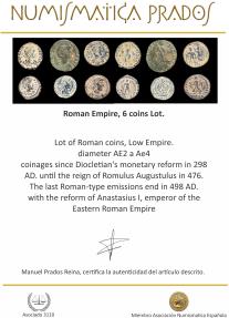 Ancient Coins - Roman Empire, 6 coins Lot.
