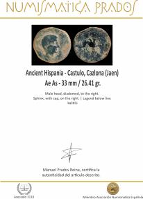 Ancient Coins - Ancient Hispania - Castulo, Cazlona (Jaen), Ae As - 33 mm / 26.41 gr.