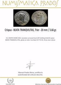 Ancient Coins - Crispus - BEATA TRANQVILITAS, Trier - 20 mm / 3.66 gr.