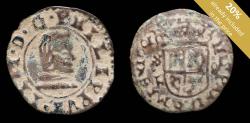World Coins - 1662, 8 Maravedis Philips IV, Sevilla Mint - 19 mm / 0.94 gr.