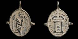 Ancient Coins - Religious medal XVI-XVII centuries Roman Jubilee 1600 - 29x24 mm.