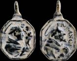 Ancient Coins - Religious Medal XVI-XVII centuries, S. Antonio / S. Francisco - 22x14 mm.