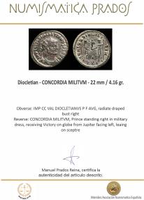 Ancient Coins - Diocletian - CONCORDIA MILITVM - 22 mm / 4.16 gr.